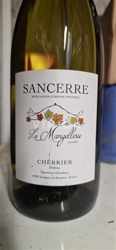 Loiredalen Sancerre Domaine Cherrier Frères La Mangelorie Icke årgångsbetecknad