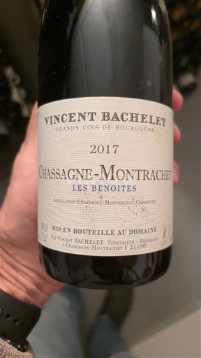 Bourgogne Chassagne-montrachet Domaine Vincent bachelet Les Benoites 2017