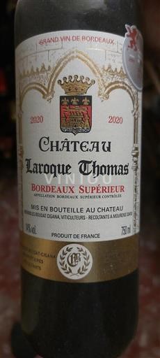 Bordeaux Bordeaux superiore Château Laroque Thomas 2020