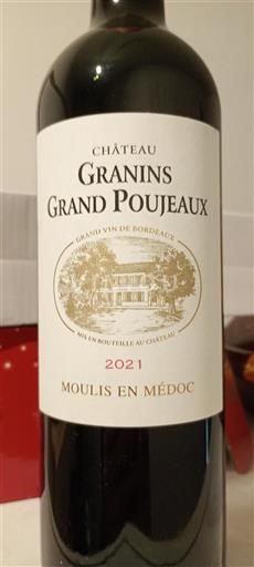 Bordeaux Moulis-en-Médoc Granins Grand Poujeaux 2021