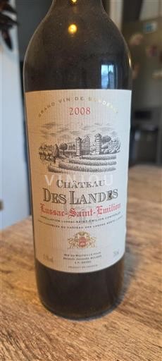Bordeaux Lussac-saint-émilion Domaine Des Landes 2008