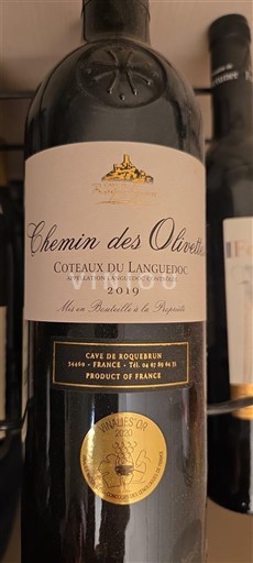Languedoc Coteaux du Languedoc Cave de Roquebrun Chemin des Olivettes 2019