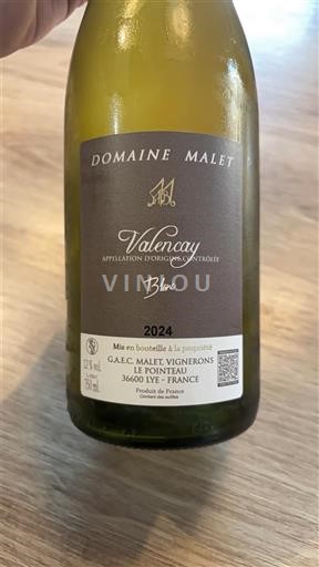 Loiredalen Valençay Domaine Malet 2024