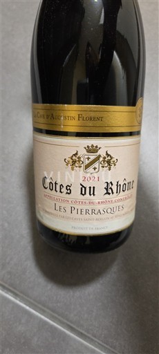 Thung lũng Rhône Côtes-du-rhône La Cave Augustin Florent Les Pier-Rasques 2021