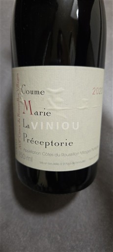 Roussillon Côtes du Roussillon Villages La Préceptorie Coume Marie 2020