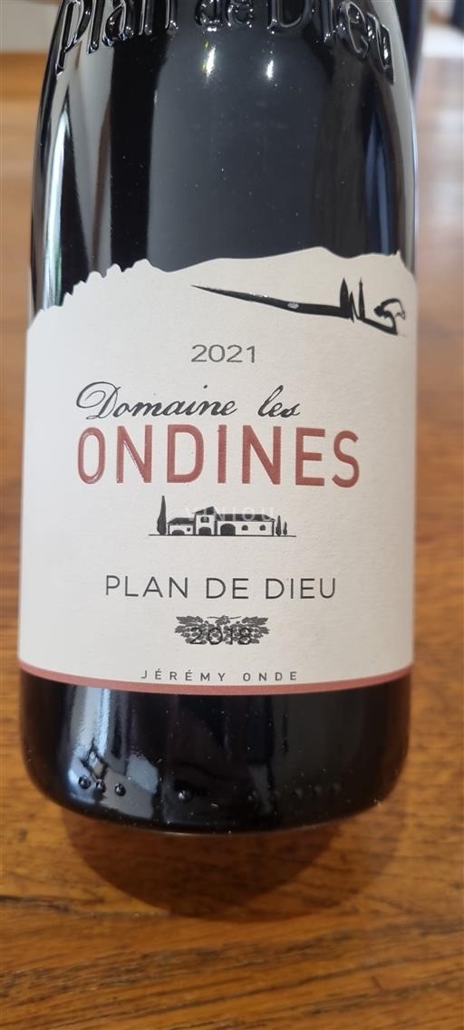 Thung lũng Rhône Không được chỉ định Domaine Les Ondines 2021