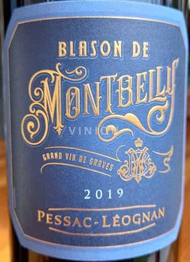Bordeaux Pessac-Léognan AOC Blason de Montbelly 2019
