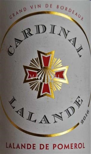 Bordeaux Lalande-de-pomerol AOC Cardinal Lalande 2016
