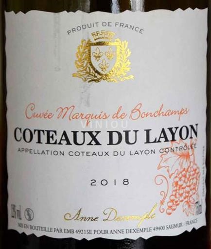 Loirevallei Coteaux du Layon Anne Desemple Marquis de Bonchamps 2020