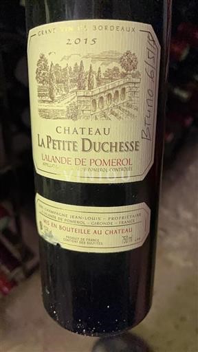Bordeaux Lalande-de-pomerol Château La Petite Duchesse 2015