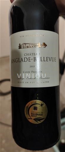 Bordeaux Blaye-Côtes-de-Bordeaux Château Anglade Bellevue Prestige 2015