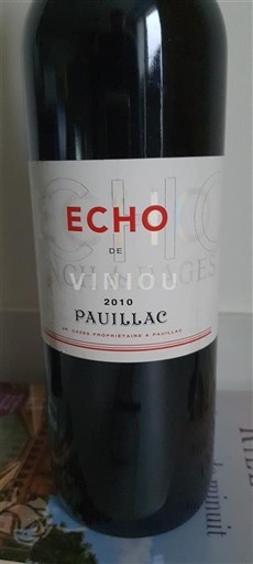 Bordeaux Pauillac Lynch Bages Echo 2010