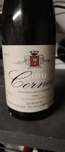 Viinit Rouge sec ELIE BANCEL 2016 Ranska Rhônen laakso Cornas AOC