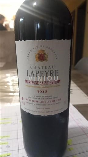 Burdeos Montagne-Saint-Émilion Château Lapeyre 2015