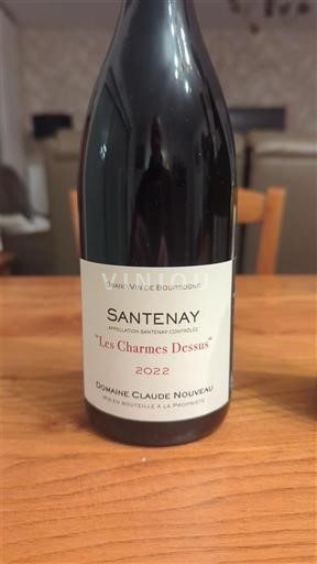 Bourgogne Santenay Domaine Claude Nouveau Les Charmes Dessus 2022