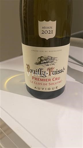 Bourgogne Pouilly-fuissé Premier Cru Auvigue Le Clos de Solutré 2021