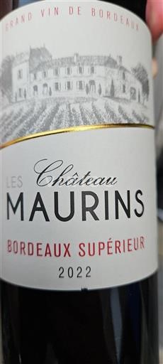 Bordeaux Bordeaux superiore Château Les Maurins 2022