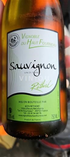 Thung lũng sông Loire Không được chỉ định Vignoble du Haut Fourneau Rethoré Không niên vụ