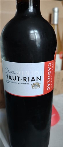 Bordeaux Cadillac Château Haut-Rian 2020