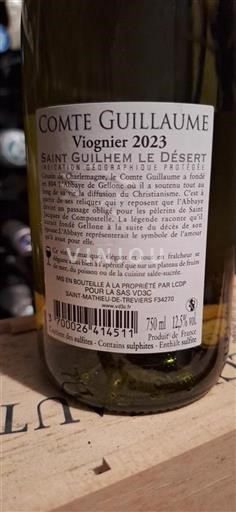 Languedoc và Roussillon Thánh-Guilhem-le-Désert Comte Guillaume Viognier 2023