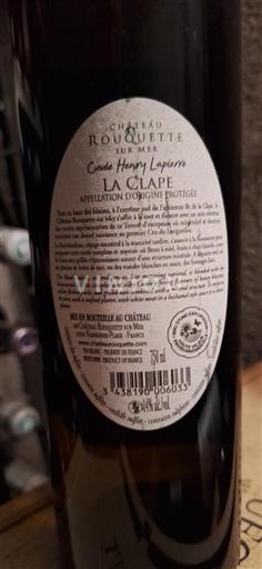 Languedoc La Clape Château Rouquette Sur Mer Henry Lapierre 2023