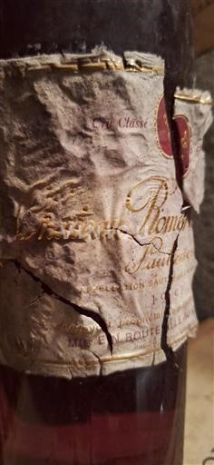 Bordeaux Sauternes Grand Cru Château Romer 1991