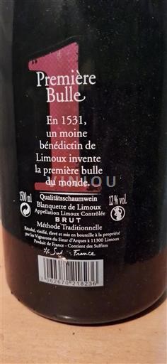 Languedoque Blanquette-de-limoux Sieur Arques Première Bulle Não Sazonado