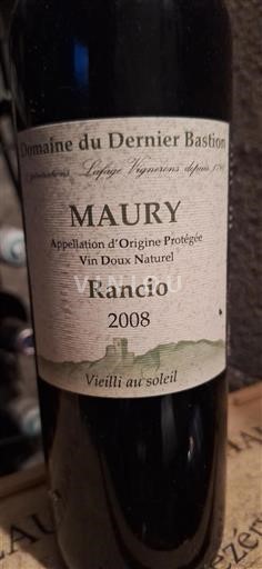 Roussillon Maury Domaine Dernier Bastion Rancio 2008