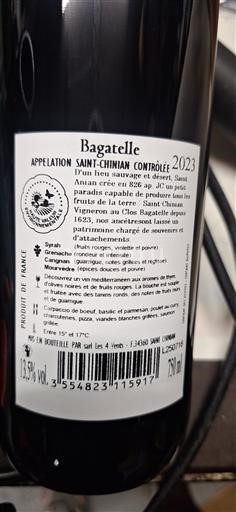 Langvedok Saint-Chinian Bagatelle 2023