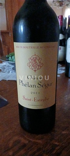 Bordeaux Saint-Estèphe Phelan Ségur 2011