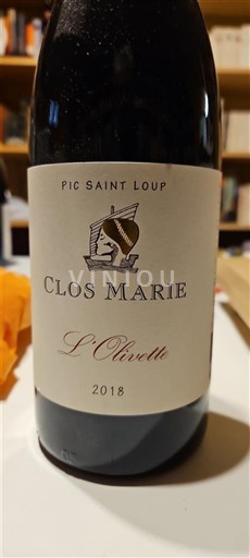 Languedoc Pic-saint-loup Clos Marie L'Olivette 2018