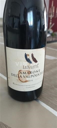 Vénétie Amarone della Valpolicella Le Salette Classico 2016