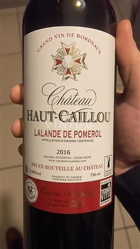 Bordeaux Lalande-de-Pomerol Chateau Haut Caillou 2016