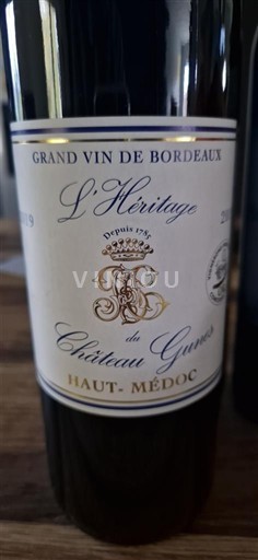 Bordeaux Haut-Médoc Château Graves L'Héritage 2019
