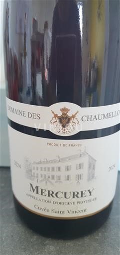 Burgundi Mercurey Domaine Des Chaumellottes Saint Vincent 2021