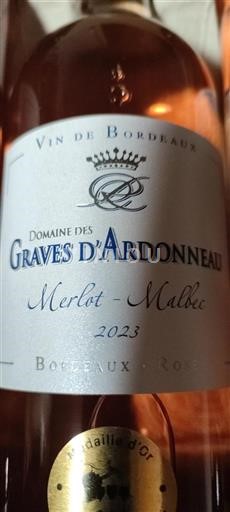 Bordeaux Ospecificerad Domaine Des Graves Ardonneau Merlot - Malbec 2024
