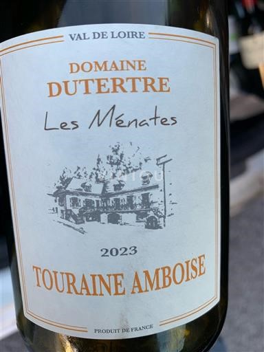 Thung lũng sông Loire Touraine-amboise Domaine Dutertre Les Ménates 2023