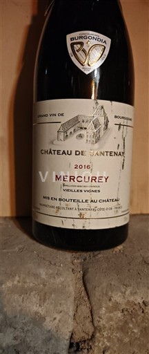 Borgonha Mercurey Château Santenay Vieilles Vignes 2016