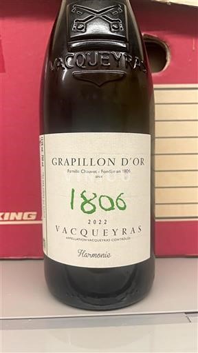 Vale do Ródano Vacqueyras Domaine Grapillon Or Harmonie 2022