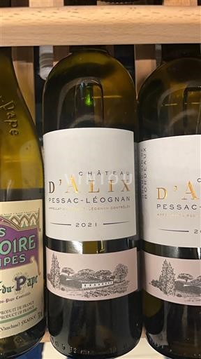 Bordeaux Pessac-Léognan Château Alix 2021