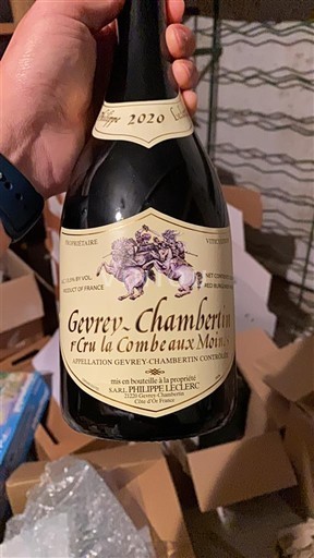 Burgundija Gevrey-chambertin Premier Cru Domaine Philippe Leclerc 1er Cru la Combe aux Moines 2020
