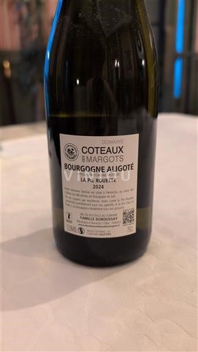 Burgundija Bourgogne Aligoté Coteaux des Margots La Pie Rouette 2024