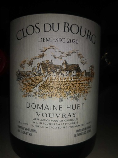 Lugina e Luarës Vouvray Huet Clos du Bourg 2020