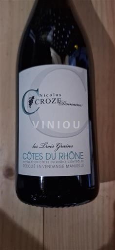 Rhônen laakso Côtes-du-rhône Domaine Nicolas Croze Les Trois Grains 2023