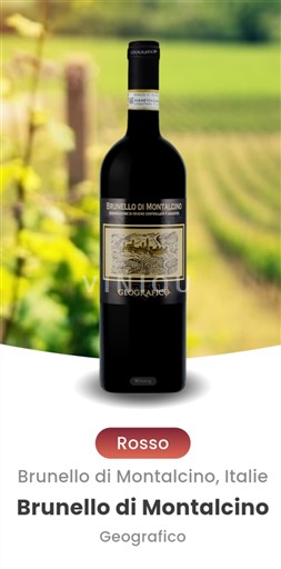 Toscana Brunello di Montalcino. Geografico 2019