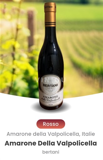 Vénétie Amarone della Valpolicella Bertani 2020