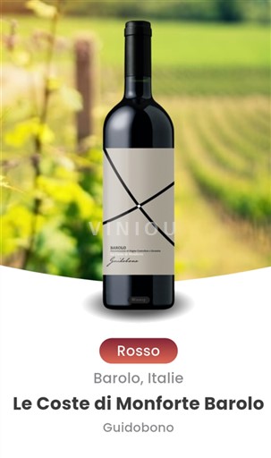 Piemonte Barolo Guidobono Le Coste di Monforte Barolo 2018