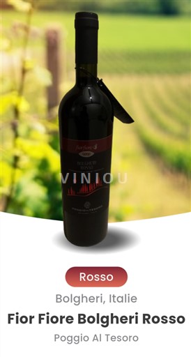 Toscana Bolgheri Poggio al Tesoro Fior Fiore Bolgheri Rosso 2020
