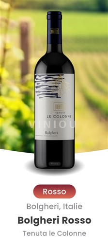 Toscana Bolgheri Tenuta Le Colonne Bolgheri Rosso 2019