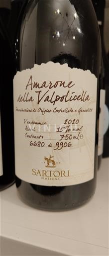 Vénétie Amarone della Valpolicella Sartori di Verona 2020